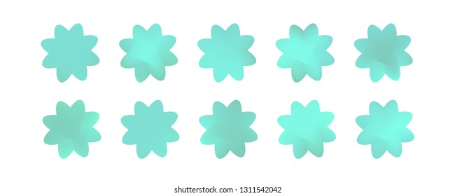 Set of simple flowers of different colors on white background. You can use in the game, app, communications, electronics, agriculture, or creative design concepts.