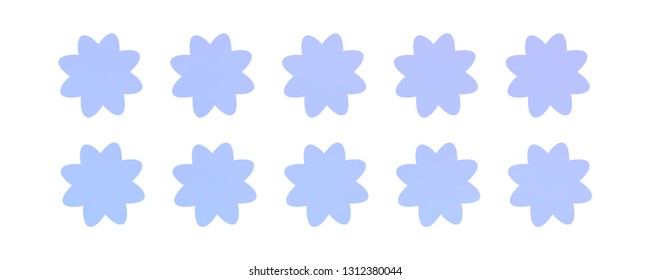 Set of simple flowers of different colors on white background. You can use in the game, app, communications, electronics, agriculture, or creative design concepts.