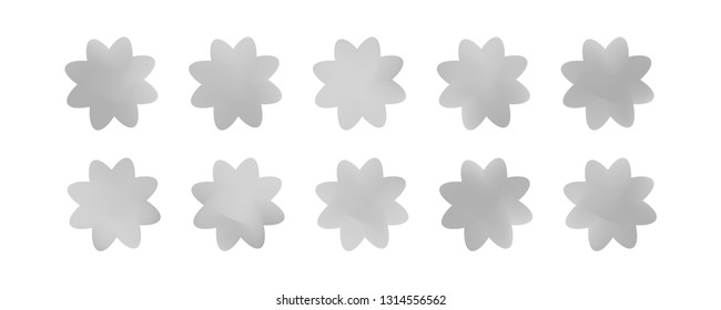 Set of simple flowers of different colors on white background. You can use in the game, app, communications, electronics, agriculture, or creative design concepts.