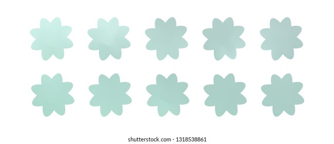 Set of simple flowers of different colors on white background. You can use in the game, app, communications, electronics, agriculture, or creative design concepts.