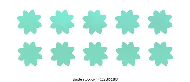 Set of simple flowers of different colors on white background. You can use in the game, app, communications, electronics, agriculture, or creative design concepts.