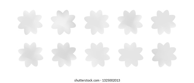 Set of simple flowers of different colors on white background. You can use in the game, app, communications, electronics, agriculture, or creative design concepts.