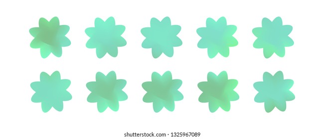 Set of simple flowers of different colors on white background. You can use in the game, app, communications, electronics, agriculture, or creative design concepts.