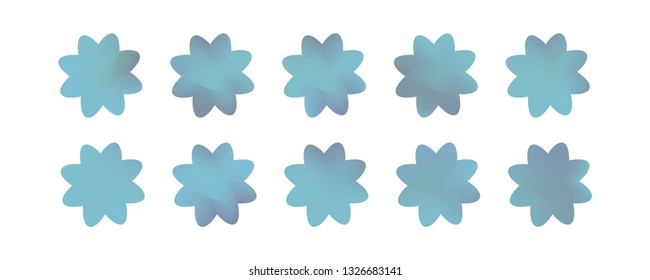 Set of simple flowers of different colors on white background. You can use in the game, app, communications, electronics, agriculture, or creative design concepts.