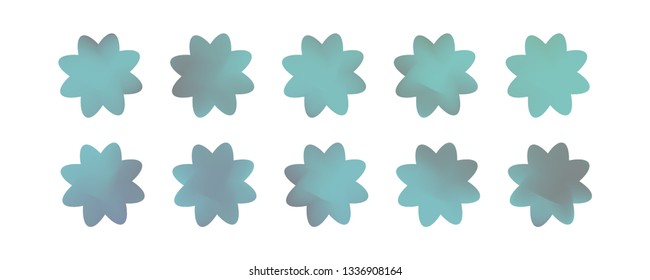 Set of simple flowers of different colors on white background. You can use in the game, app, communications, electronics, agriculture, or creative design concepts.