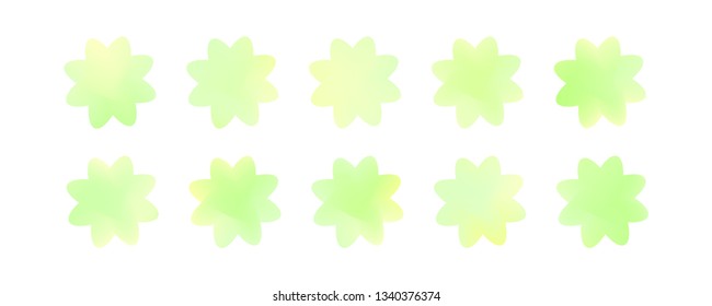 Set of simple flowers of different colors on white background. You can use in the game, app, communications, electronics, agriculture, or creative design concepts.