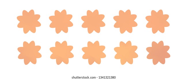 Set of simple flowers of different colors on white background. You can use in the game, app, communications, electronics, agriculture, or creative design concepts.