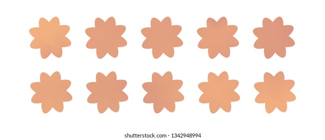 Set of simple flowers of different colors on white background. You can use in the game, app, communications, electronics, agriculture, or creative design concepts.