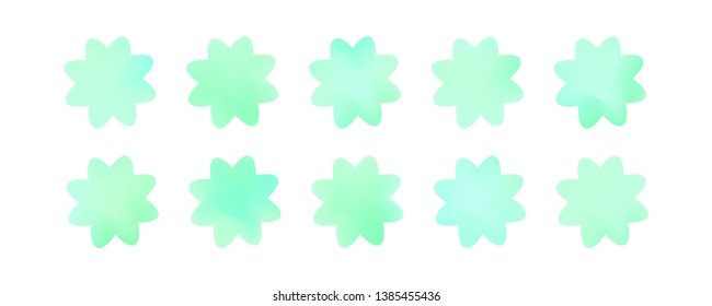 Set of simple flowers of different colors on white background. You can use in the game, app, communications, electronics, agriculture, or creative design concepts.