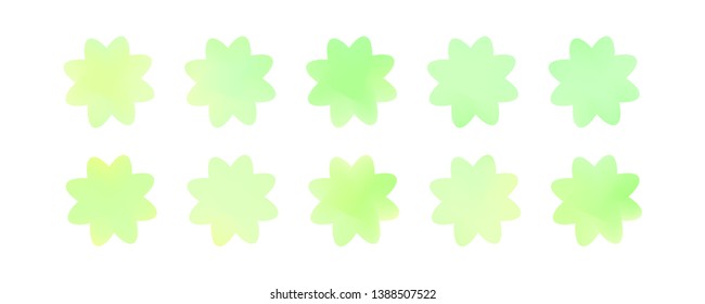 Set of simple flowers of different colors on white background. You can use in the game, app, communications, electronics, agriculture, or creative design concepts.