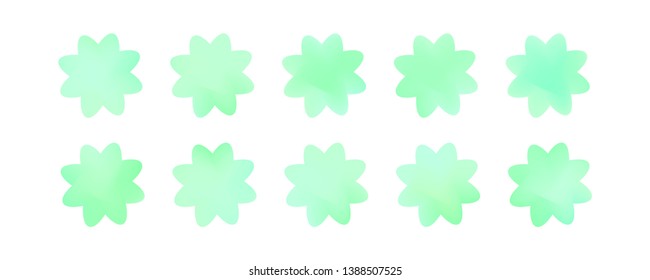 Set of simple flowers of different colors on white background. You can use in the game, app, communications, electronics, agriculture, or creative design concepts.