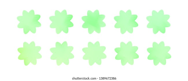 Set of simple flowers of different colors on white background. You can use in the game, app, communications, electronics, agriculture, or creative design concepts.