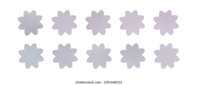 Set of simple flowers of different colors on white background. You can use in the game, app, communications, electronics, agriculture, or creative design concepts.