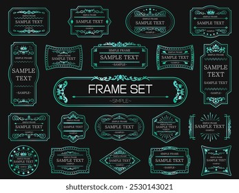 A set of simple frame materials