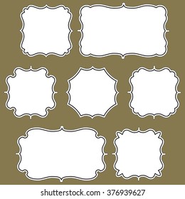 Set Simple Frames Stock Vector (Royalty Free) 376939627 | Shutterstock