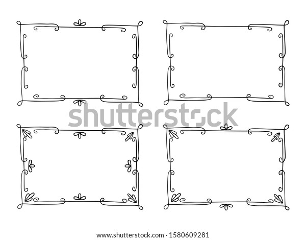 set simple frames
outline hand drawn