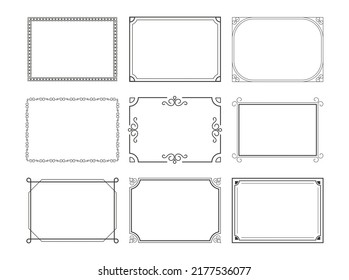 Set Simple Frames Vector Illustration Stock Vector (Royalty Free ...