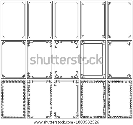 Set of simple frames vector illustration. Stock photo © 