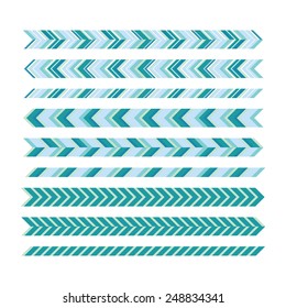A set of simple geometric decorative design elements for selection