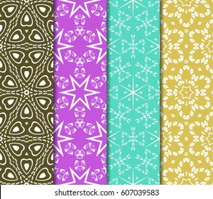 set of simple geometric decorative seamless pattern. vector illustration. for interior design, wallpaper, textiles