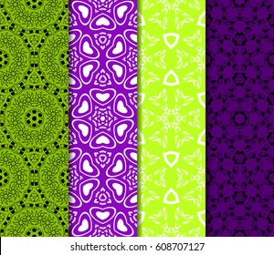 set of simple geometric decorative seamless pattern. vector illustration. for interior design, wallpaper, textiles