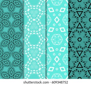 set of simple geometric decorative seamless pattern. vector illustration. for interior design, wallpaper, textiles