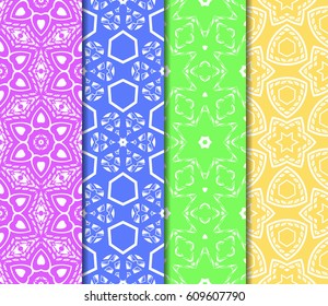 set of simple geometric decorative seamless pattern. vector illustration. for interior design, wallpaper, textiles