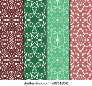 set of simple geometric decorative seamless pattern. vector illustration. for interior design, wallpaper, textiles
