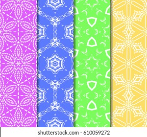 set of simple geometric decorative seamless pattern. vector illustration. for interior design, wallpaper, textiles