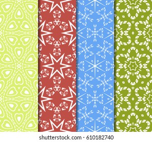 set of simple geometric decorative seamless pattern. vector illustration. for interior design, wallpaper, textiles