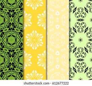 set of simple geometric decorative seamless pattern. vector illustration. for interior design, wallpaper, textiles