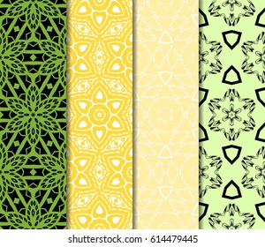 set of simple geometric decorative seamless pattern. vector illustration. for interior design, wallpaper, textiles