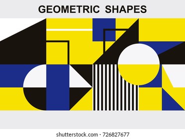 A set of simple geometric elements. Vector illustration. Abstract background for design.