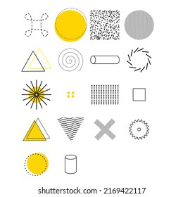 Set of simple geometric shapes.