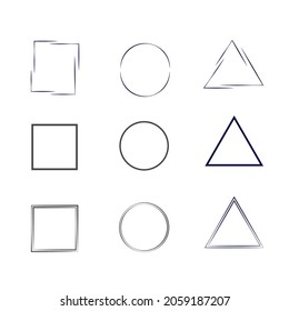 set of simple geometrics figures