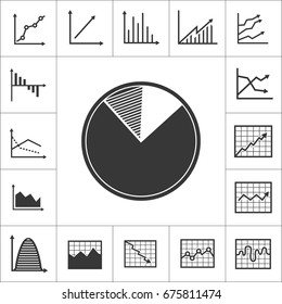 Set Of simple Graph, Diagram And Statistic Icon.