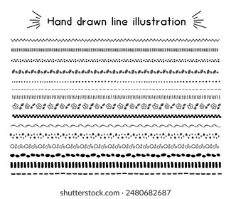 Set of simple hand drawn ornament lines