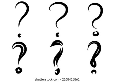 A set of simple hand drawn question marks. Good for any project.