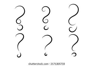 A set of simple hand drawn question marks. Good for any project.