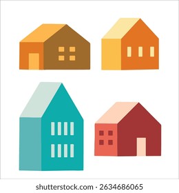 Set of Simple House Illustration