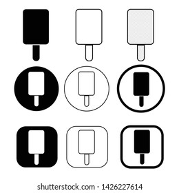 set of simple Ice Cream icon 