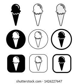 set of simple Ice Cream icon 