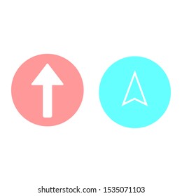 Set of simple icons with arrows