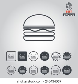 Set of simple icons for bar, cafe and restaurant