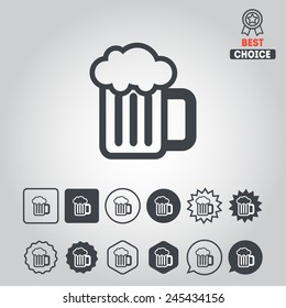 Set of simple icons for bar, cafe and restaurant