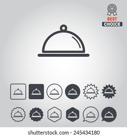 Set of simple icons for bar, cafe and restaurant