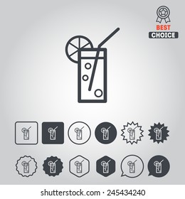 Set of simple icons for bar, cafe and restaurant
