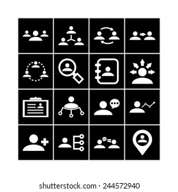 Set of simple icons for business, corporation, web design and application