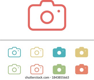 A set of simple icons for cameras and photos