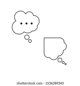 Set of simple icons with dialog box, dialog bubble